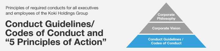 Principles of required conducts for all executives and employees of the Koki Holdings Group