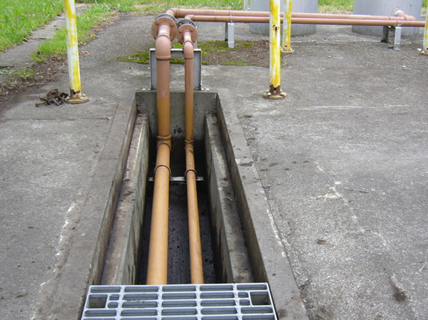 Visualizing buried pipes (installed in concrete gutter) (Katsuta Plant)